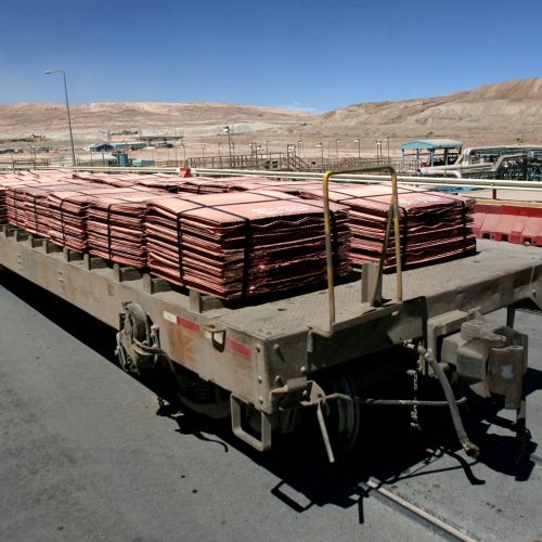 file photo: sheets of copper cathode are pictured in chile